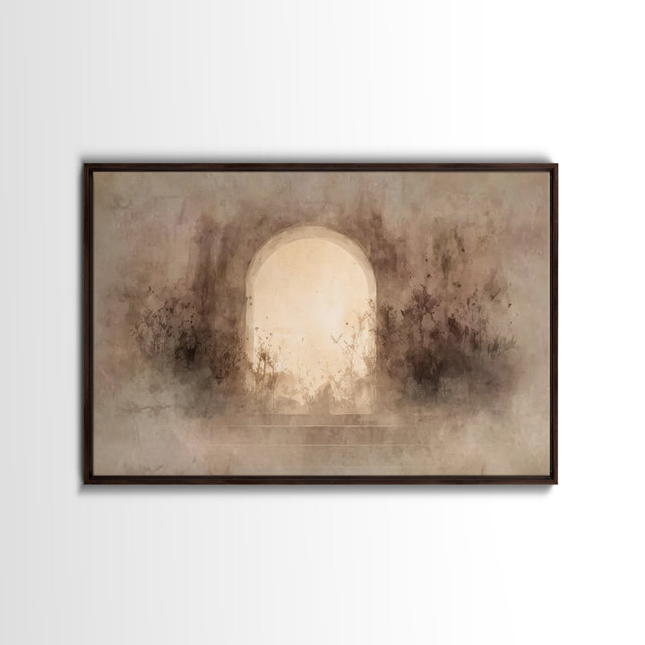 Sacred Dawn Path | Framed Canvas Print | Christian Art Canvas | Minimalist Christian Art | Christian Wall Art | Christian Art Prints | Chri