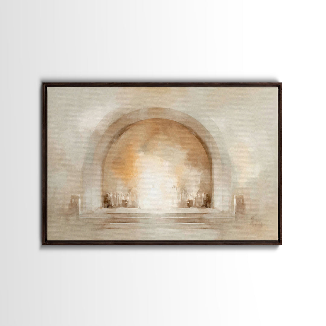 Holy Arch Gathering, Framed Canvas Print, Christian Art Canvas, Christian Wall Art, Christian Art Prints, Christian Gift Ideas, Modern Chri