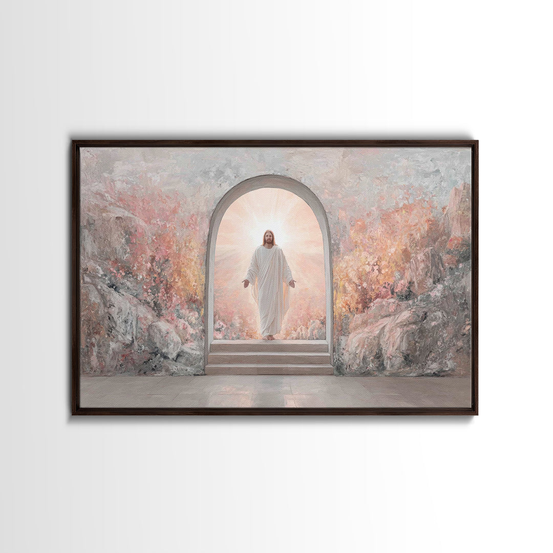 Resurrection Light – Framed Canvas Print – Christian Wall Art – Christian Art Canvas – Christian Gift Ideas – Christian Art Prints – Modern