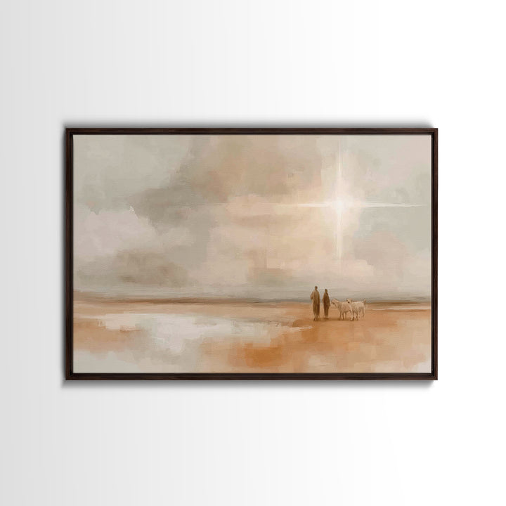Guiding Light, Framed Canvas Print, Christian Christmas Art, Christmas Wall Art, Christian Art Canvas, Christian Wall Art, Christmas Art Pr