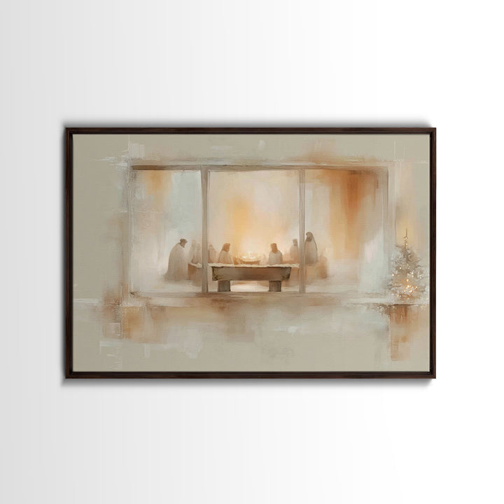 Upper Room Gathering | Framed Canvas Print | Christian Art Canvas | Christian Wall Art | Christmas Art | Christian Art Prints | Christian G