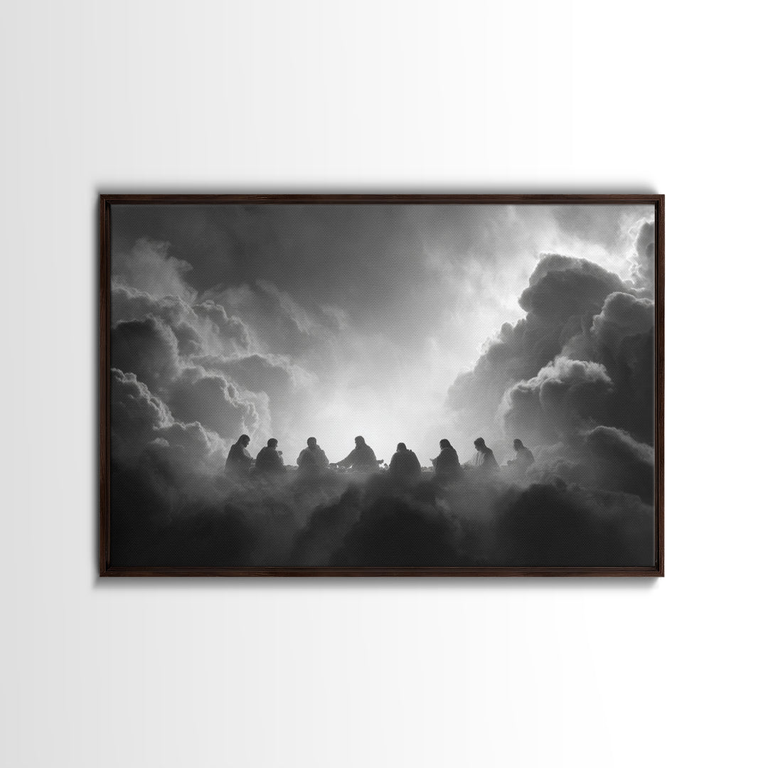 Holy Supper Moment | Framed Canvas Print | Christian Art Canvas | Jesus Wall Art | Christian Art Painting | Christmas Art Work | Christian