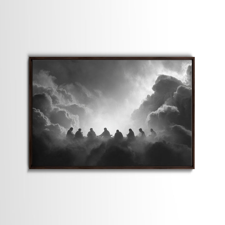 Holy Supper Moment | Framed Canvas Print | Christian Art Canvas | Jesus Wall Art | Christian Art Painting | Christmas Art Work | Christian