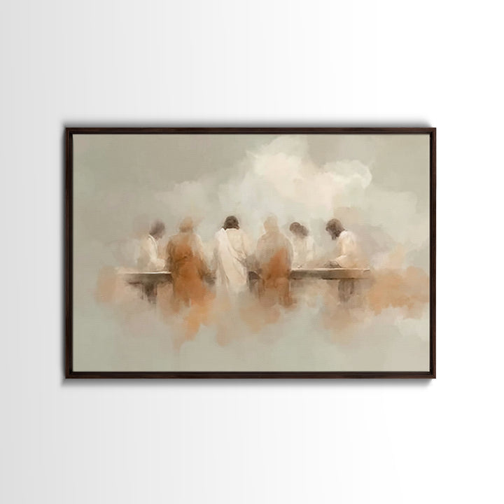 Heavenly Supper Peace – Framed Canvas Print – Christian Wall Art – Christian Art Canvas – Jesus Painting – Christian Art Work – Subtle Chri