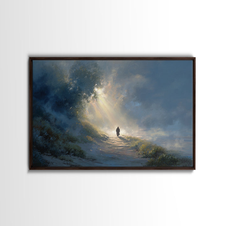 Path Of Mercy – Framed Canvas Print – Christian Wall Art – Jesus Painting – Christian Art Canvas – Moody Christian Art – Christian Gift Ide