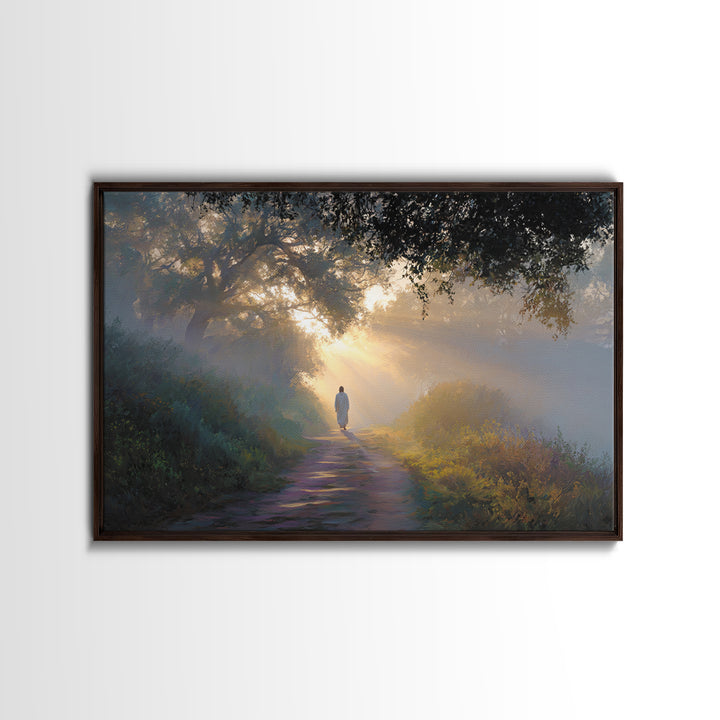 Light Of Dawn | Framed Canvas Print | Christian Wall Art | Jesus Canvas Art | Christian Art Print | Modern Christian Painting | Christian D