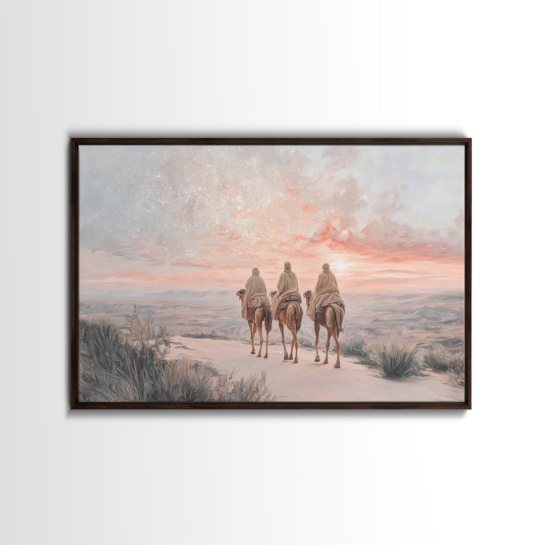 Dawn To Bethlehem – Framed Canvas Print – Christian Art – Christian Art Canvas – Christian Christmas Art – Christmas Wall Art – Subtle Chri