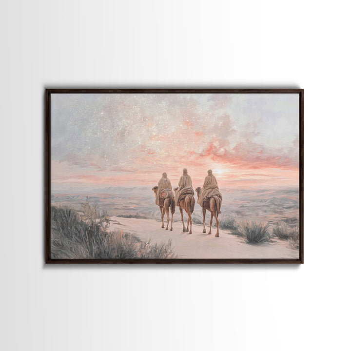 Dawn To Bethlehem – Framed Canvas Print – Christian Art – Christian Art Canvas – Christian Christmas Art – Christmas Wall Art – Subtle Chri