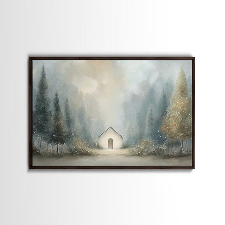 Silent Forest Sanctuary | Framed Canvas Print | Christian Art Canvas | Christian Gift Ideas | Christian Wall Art | Christmas Art | Modern C
