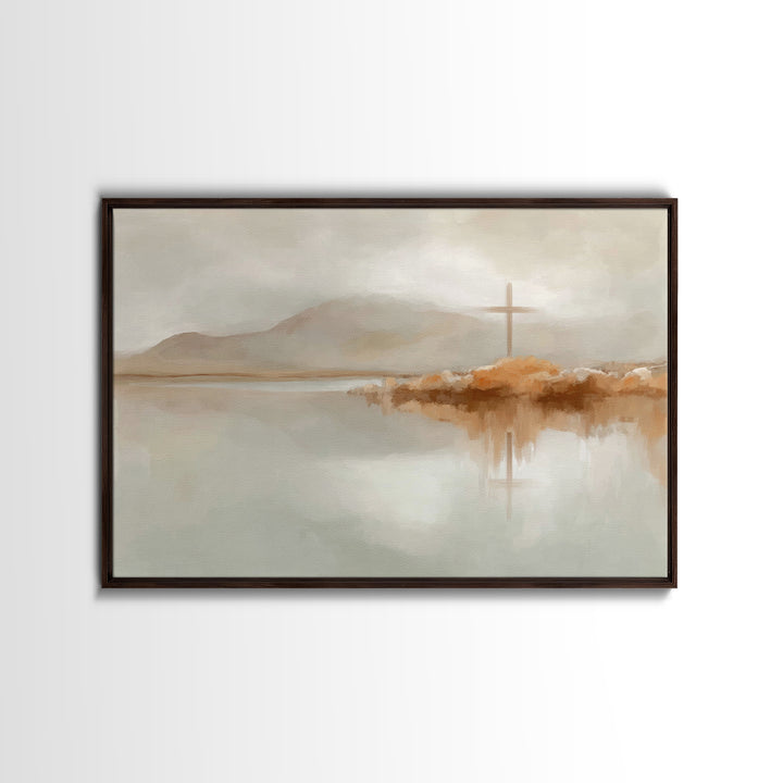 Grace On The Horizon – Framed Canvas Print – Minimalist Christian Art – Christian Wall Art – Christian Art Print – Christian Gift Ideas – C