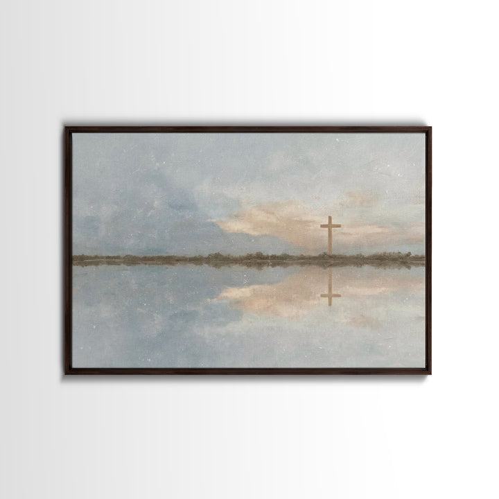 Light Of Promise | Framed Canvas Print | Christian Wall Art | Christmas Art | Christian Art Canvas | Subtle Christian Art | Christian Decor