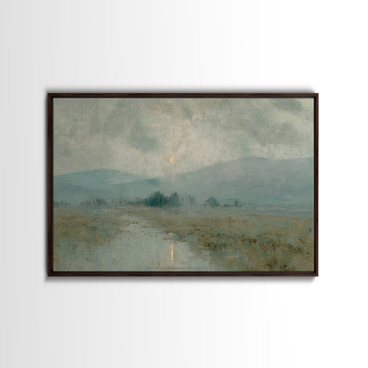 Misty Morning Grace | Framed Canvas Print | Christian Wall Art | Christian Art Canvas | Subtle Christian Art | Christian Painting | Christi