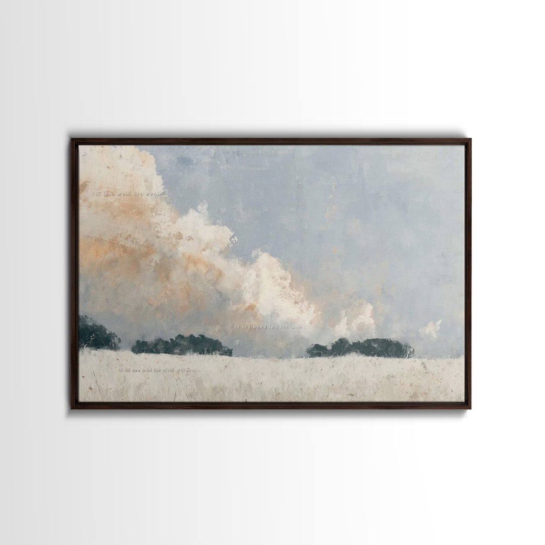 Fields Of Promise | Framed Canvas Print | Christian Wall Art | Christian Art Canvas | Subtle Christian Art | Christian Art Print | Christia