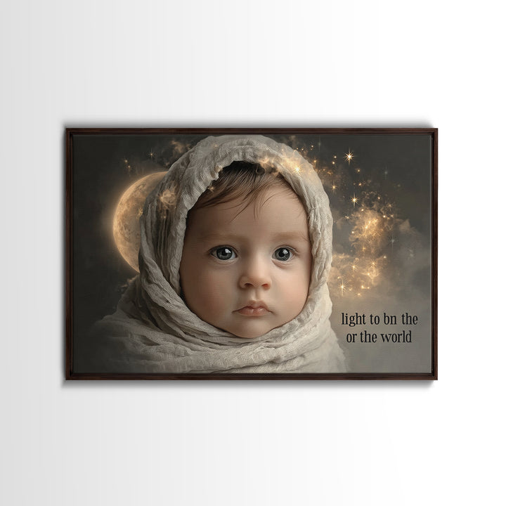 Starborn Hope, Framed Canvas Print, Christian Wall Art, Christian Art Canvas, Jesus Christmas Art, Christian Christmas Art, Christian Gift