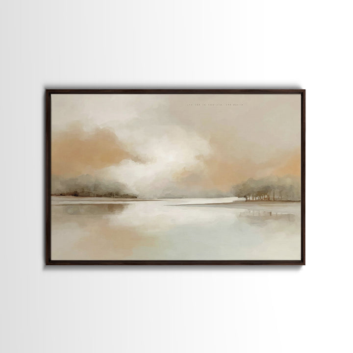 Still Waters Calm | Framed Canvas Print | Christian Wall Art | Christian Art Canvas | Minimalist Christian Art | Christian Art Prints | Chr