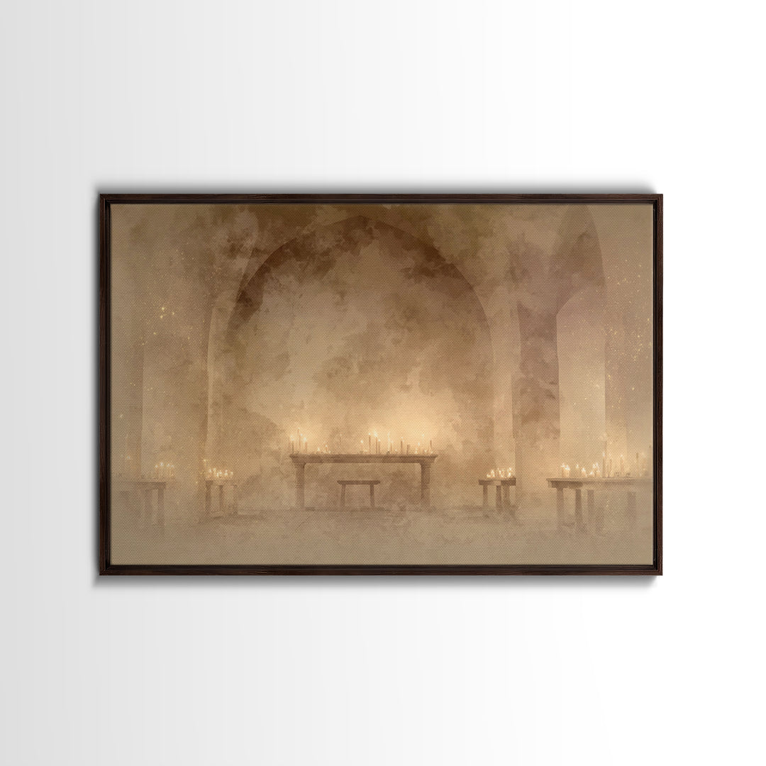 Holy Quiet Haven – Framed Canvas Print – Christian Wall Art – Christian Art Canvas – Minimalist Christian Art – Christian Decor – Christian
