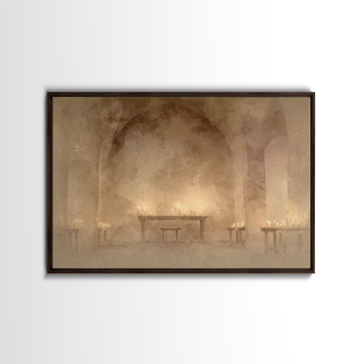 Holy Quiet Haven – Framed Canvas Print – Christian Wall Art – Christian Art Canvas – Minimalist Christian Art – Christian Decor – Christian