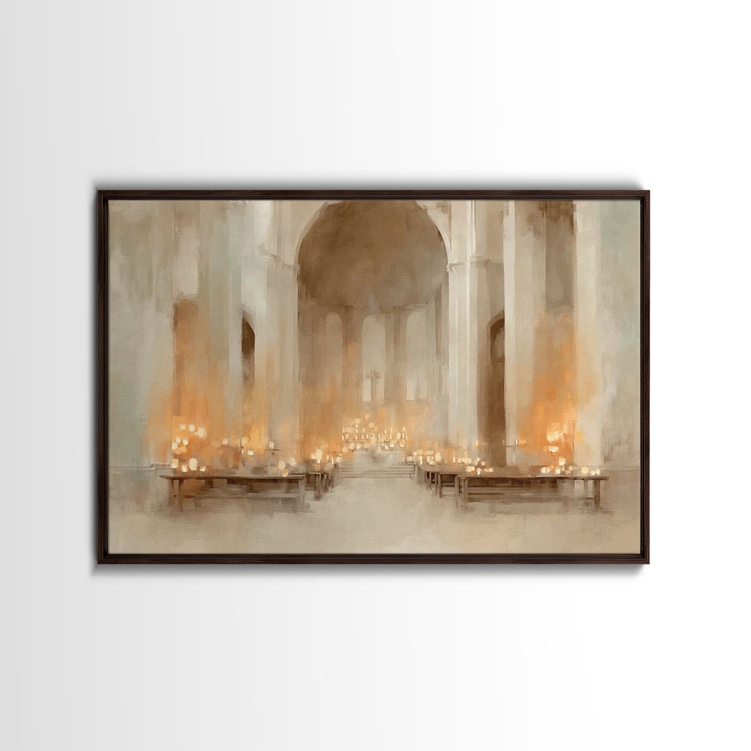 Sanctuary Of Grace – Framed Canvas Print – Christian Wall Art – Christian Art Canvas – Minimalist Christian Art – Christian Paintings – Chr
