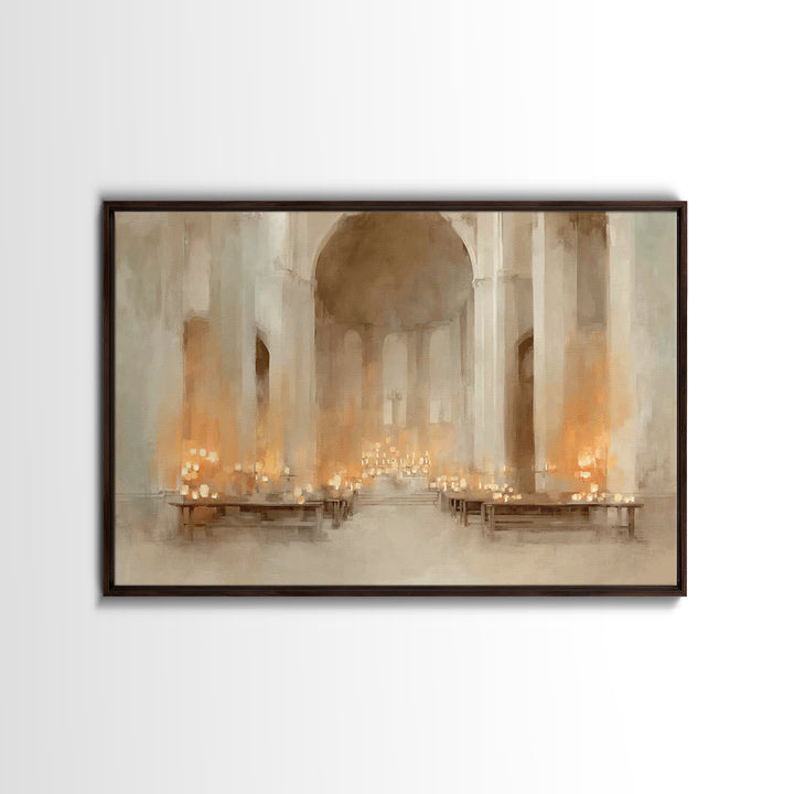 Sanctuary Of Grace – Framed Canvas Print – Christian Wall Art – Christian Art Canvas – Minimalist Christian Art – Christian Paintings – Chr