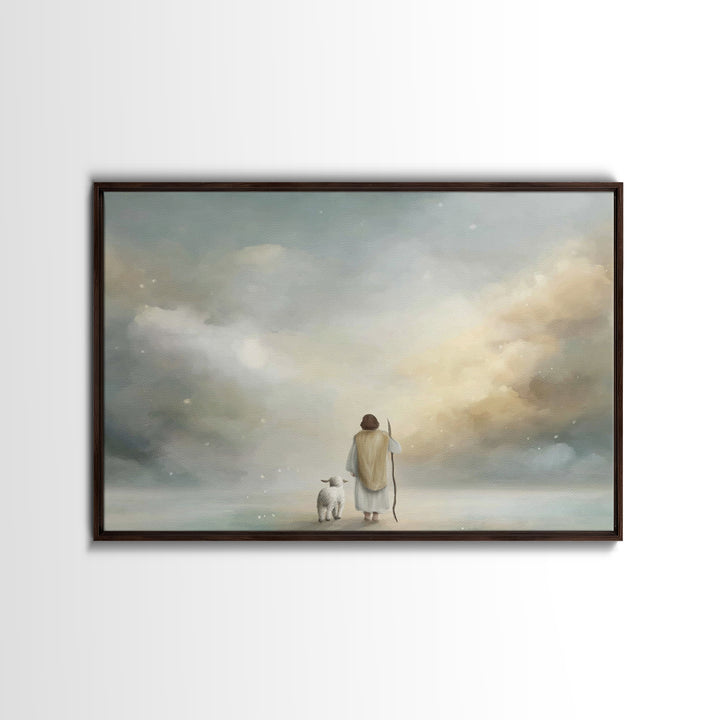 Heaven’s Quiet Path | Framed Canvas Print | Christian Wall Art | Christian Art Canvas | Subtle Christian Art | Christian Paintings | Christ