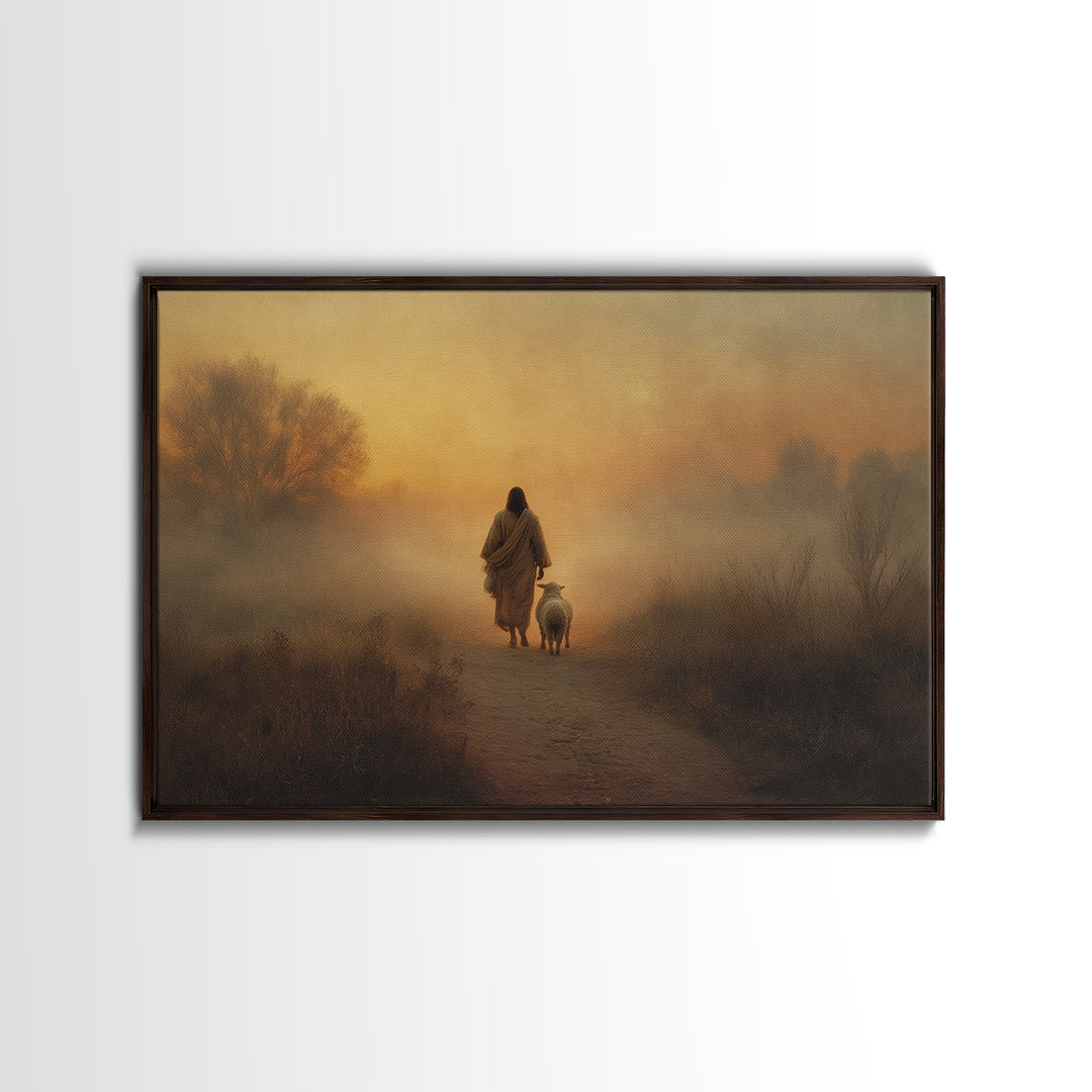 Valley Of Dawn | Framed Canvas Print | Christian Wall Art | Christian Art Canvas | Moody Christian Art | Christian Decoration | Christian A