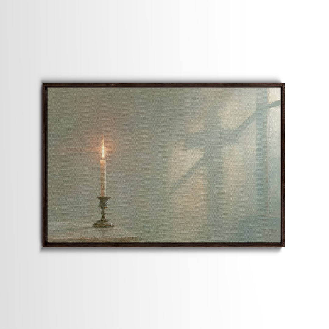 Holy Reflection | Framed Canvas Print | Christian Wall Art | Christian Art Canvas | Minimalist Christian Art | Christian Art