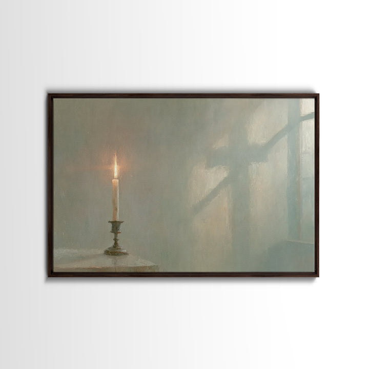 Holy Reflection | Framed Canvas Print | Christian Wall Art | Christian Art Canvas | Minimalist Christian Art | Christian Art