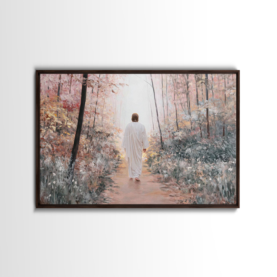 Light Through The Trees | Framed Canvas Print | Christian Wall Art | Christian Art Canvas | Modern Christian Art | Christian Gift Ideas | C