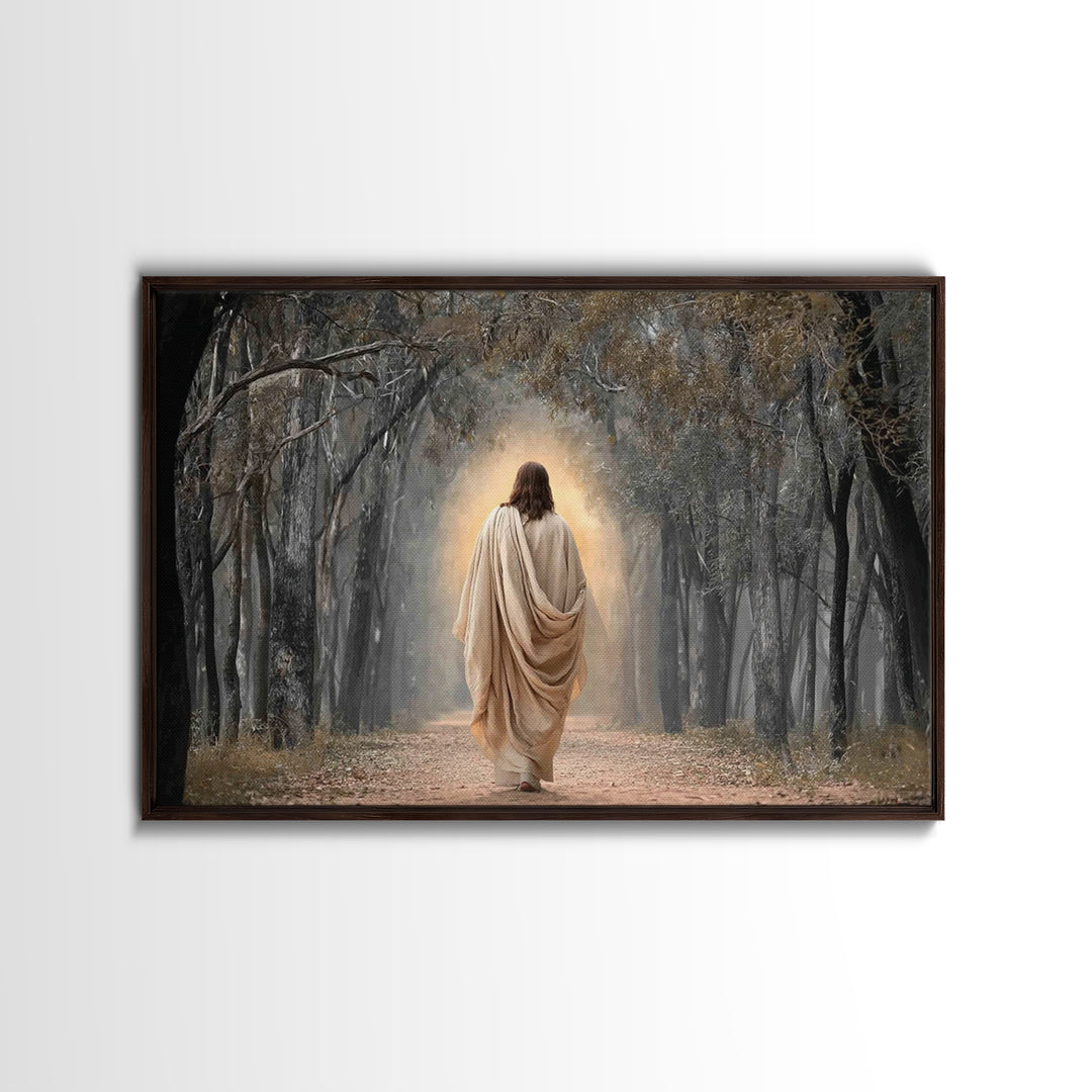 Glory In The Woodland – Framed Canvas Print – Christian Wall Art – Christian Art Canvas – Moody Christian Art – Christian Decoration – Chri