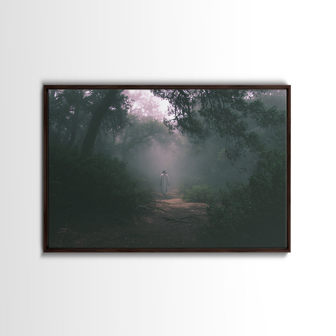 Mist Of His Presence, Framed Canvas Print, Christian Wall Art, Christian Art Canvas, Subtle Christian Art, Christian Paintings, Christian A