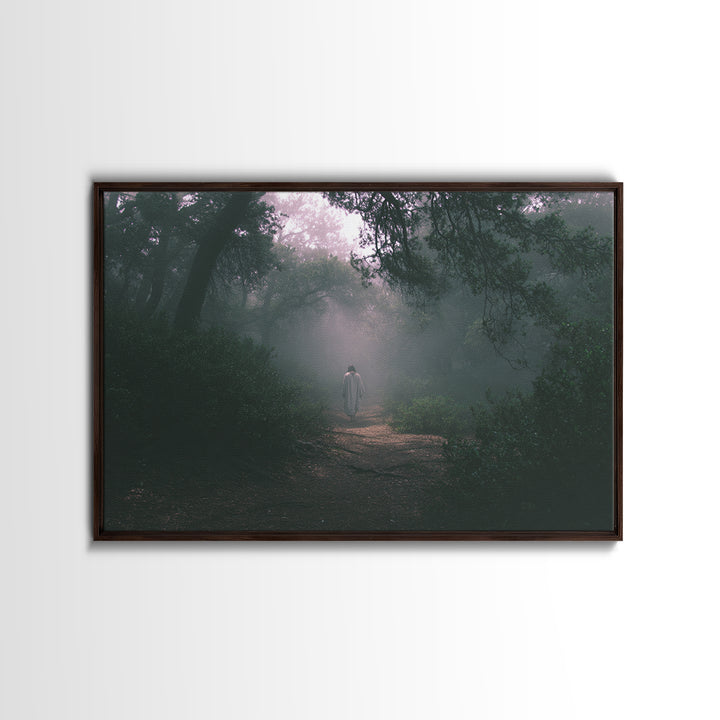 Mist Of His Presence, Framed Canvas Print, Christian Wall Art, Christian Art Canvas, Subtle Christian Art, Christian Paintings, Christian A
