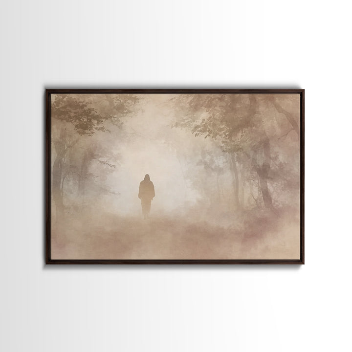 Walk Of Gentle Hope | Framed Canvas Print | Christian Wall Art | Christian Art Canvas | Minimalist Christian Art | Christian Art Work | Chr
