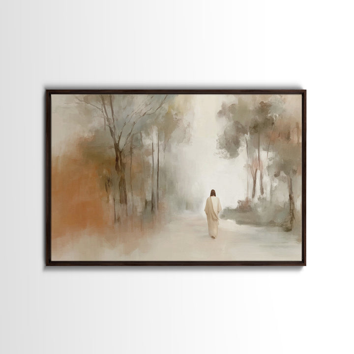 Radiant Path Home – Framed Canvas Print – Christian Wall Art – Christian Art Canvas – Pastoral Scenery – Christian Painting – Christian Dec
