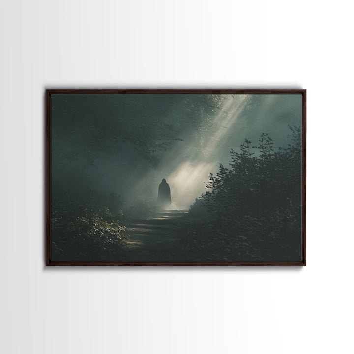 Light Of The Way – Framed Canvas Print – Christian Wall Art – Moody Christian Art – Christian Art Canvas – Christian Art Gift – Jesus Paint