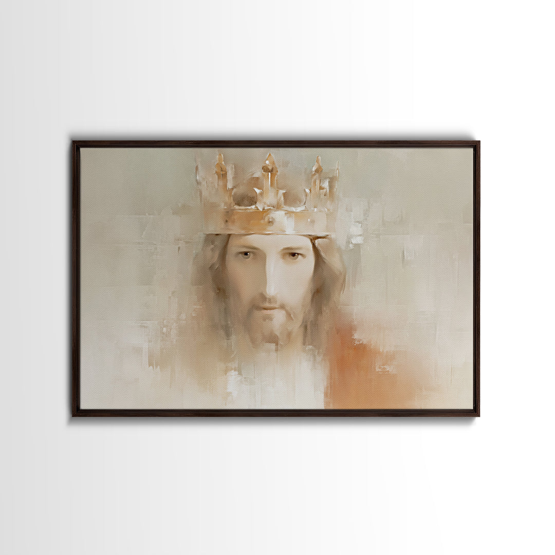 Crown Of Mercy | Framed Canvas Print | Christian Wall Art | Jesus Painting | Christian Art Canvas | Modern Christian Art | Christian Art Pr