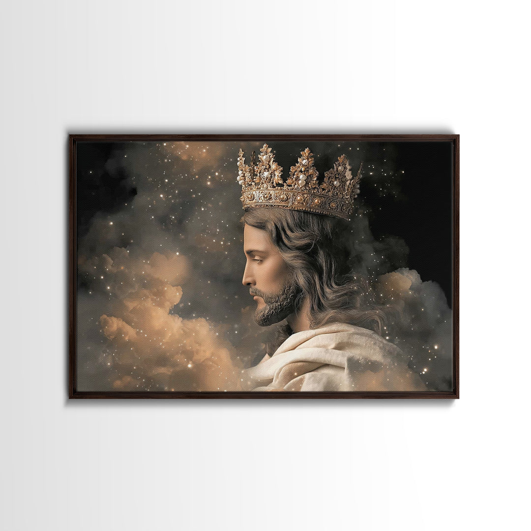 Heavenly Majesty – Framed Canvas Print – Christian Wall Art – Jesus Painting – Christian Art Canvas – Christian Decoration – Christian Art