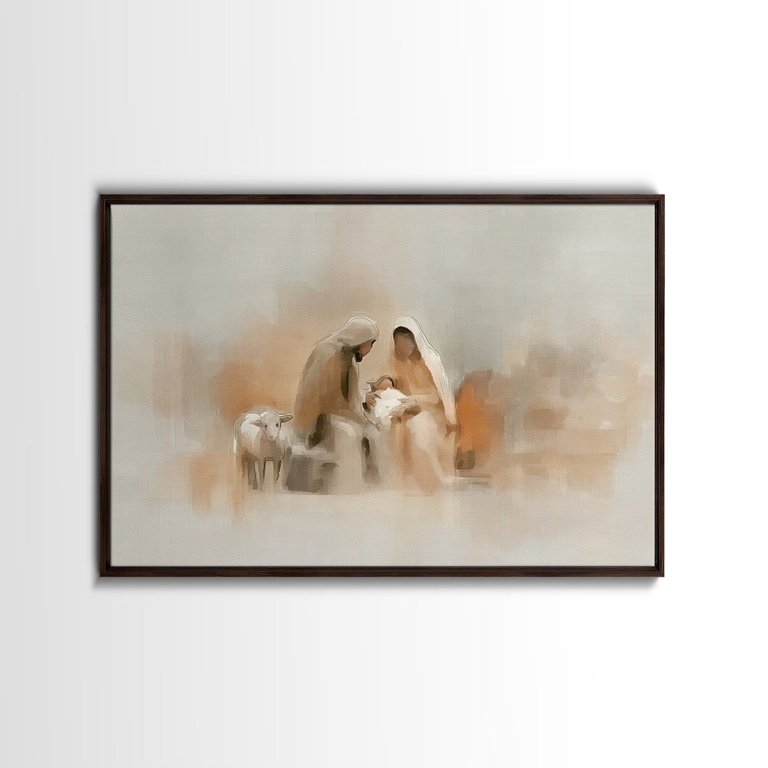 Quiet Bethlehem Light | Framed Canvas Print | Jesus Painting | Christian Christmas Art | Christian Wall Art | Christian Art Canvas | Christ