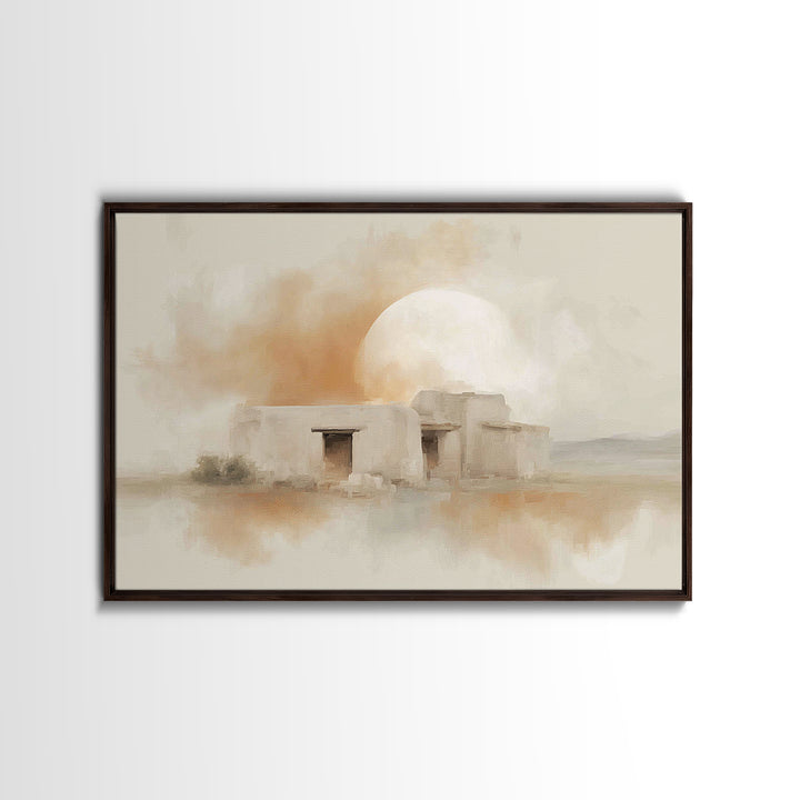 Bethlehem Dawn Dwelling | Framed Canvas Print | Christian Art Canvas | Christian Wall Art | Christmas Art Prints | Christian Christmas Art