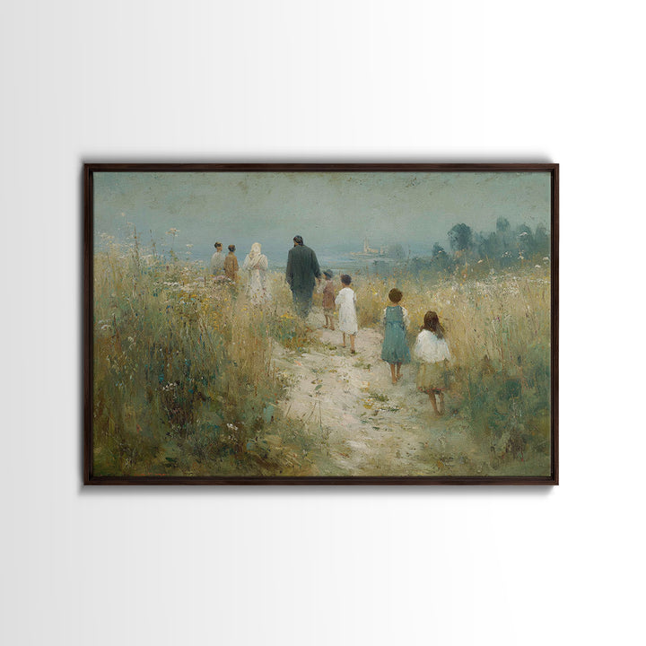 Path Of Gentle Faith – Framed Canvas Print – Christian Art Canvas – Christian Art Prints – Christian Wall Art – Jesus Painting – Christian