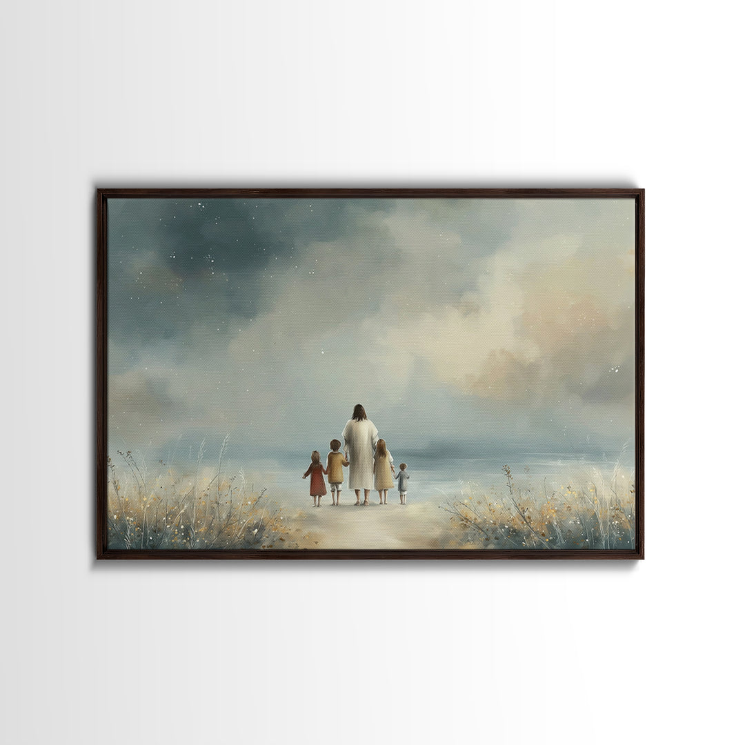 Sacred Journey Sky | Framed Canvas Print | Christian Art Canvas | Christian Art Prints | Christian Wall Art | Jesus Painting | Christian Gi