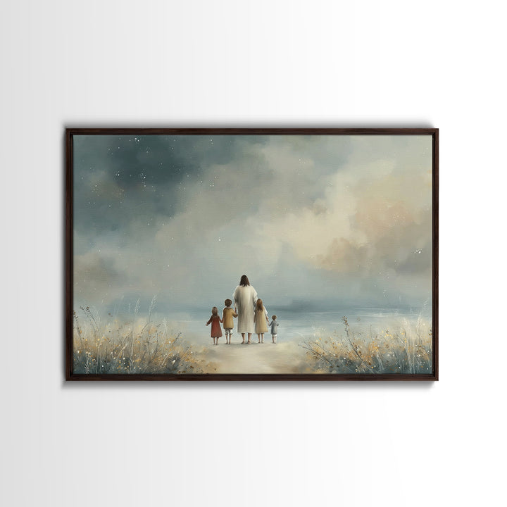 Sacred Journey Sky | Framed Canvas Print | Christian Art Canvas | Christian Art Prints | Christian Wall Art | Jesus Painting | Christian Gi