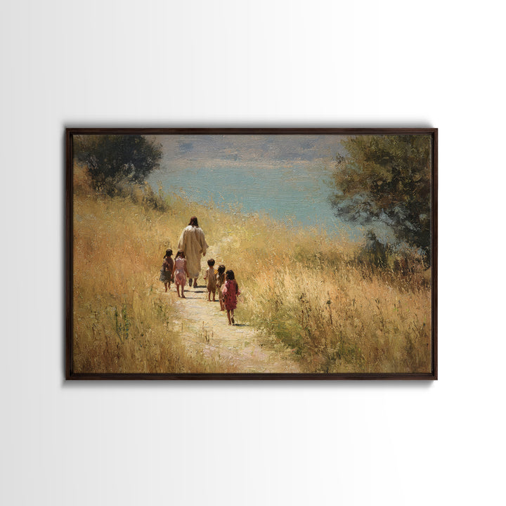 Path Of Mercy – Framed Canvas Print – Christian Wall Art – Jesus Painting – Christian Art Canvas – Christian Gift Ideas – Christian Decor