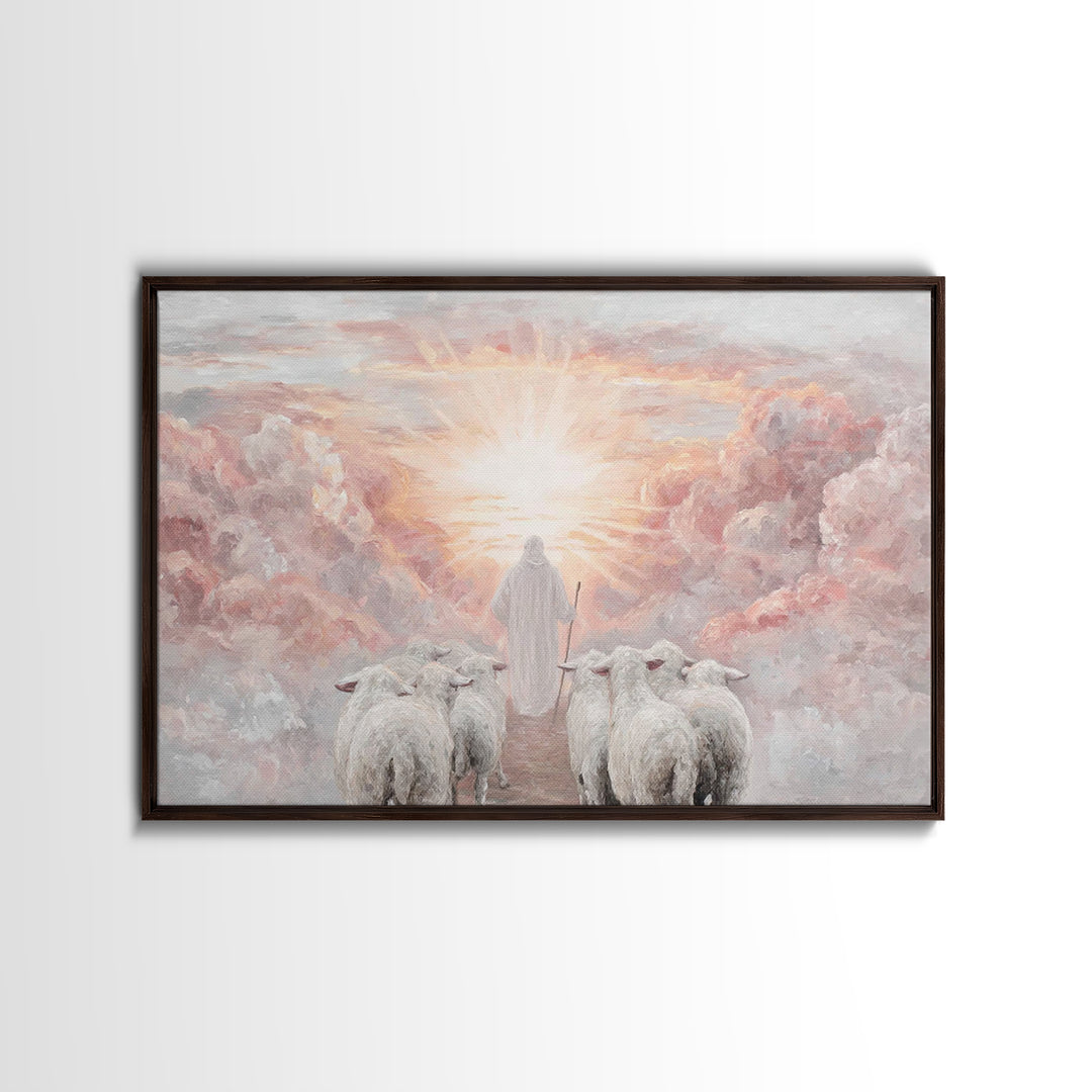 Heavenly Dawn – Framed Canvas Print – Christian Wall Art – Christian Art Canvas – Jesus Painting – Christian Decor – Modern Christian Art