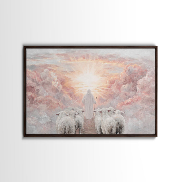 Heavenly Dawn – Framed Canvas Print – Christian Wall Art – Christian Art Canvas – Jesus Painting – Christian Decor – Modern Christian Art