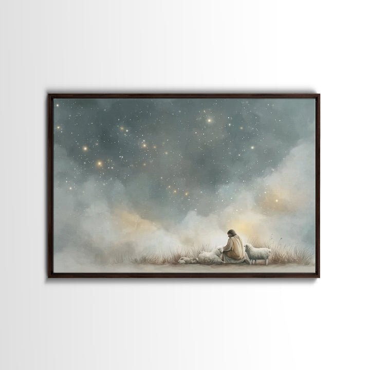 Starry Devotion – Framed Canvas Print – Christian Art Canvas – Christian Wall Art – Christian Painting – Subtle Christian Art – Christian G