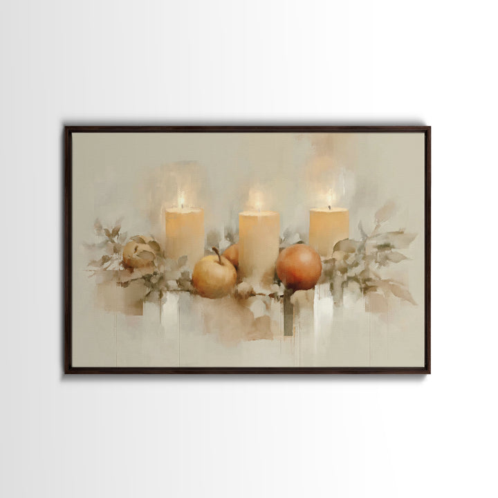 Harvest Light | Framed Canvas Print | Christian Wall Art | Christmas Canvas Wall Art | Christian Art Canvas | Vintage Christmas Art | Chris
