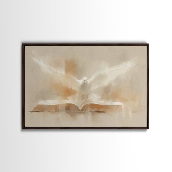 Spirit Of Peace, Framed Canvas Print, Christian Wall Art, Christian Art Canvas, Christian Paintings, Christian Gift Ideas, Subtle Christian