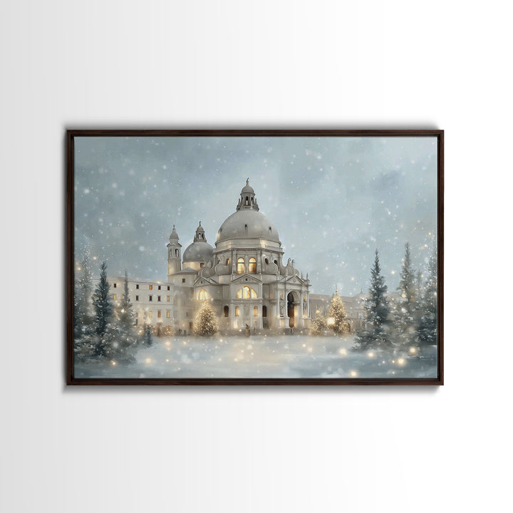 Sanctuary Of Light – Framed Canvas Print – Christmas Art Prints – Christian Wall Art – Christian Art Canvas – Christian Christmas Art – Chr