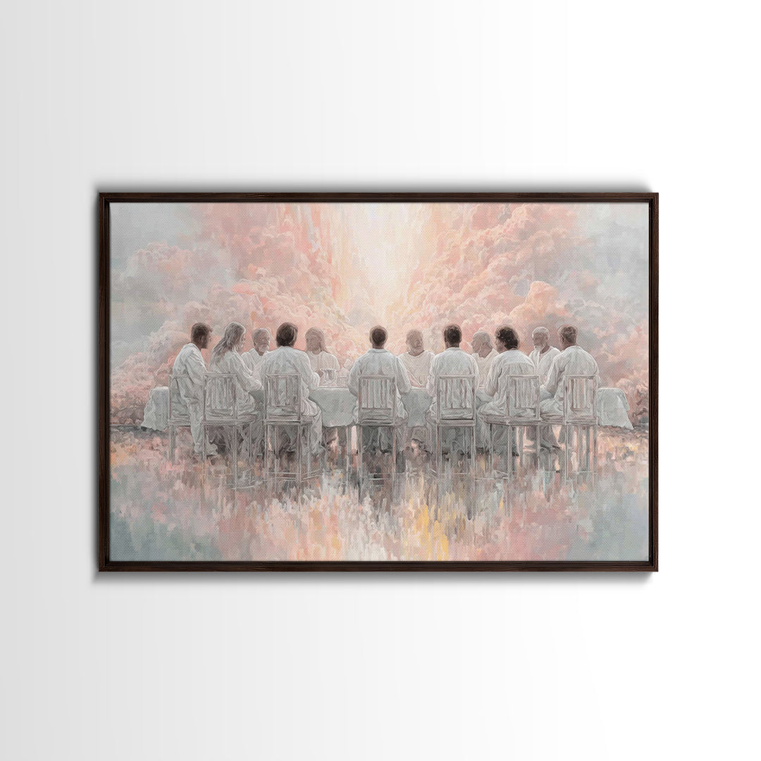 Radiant Fellowship Grace | Framed Canvas Print | Christian Wall Art | Modern Christian Art | Jesus Painting | Christian Christmas Art | Chr