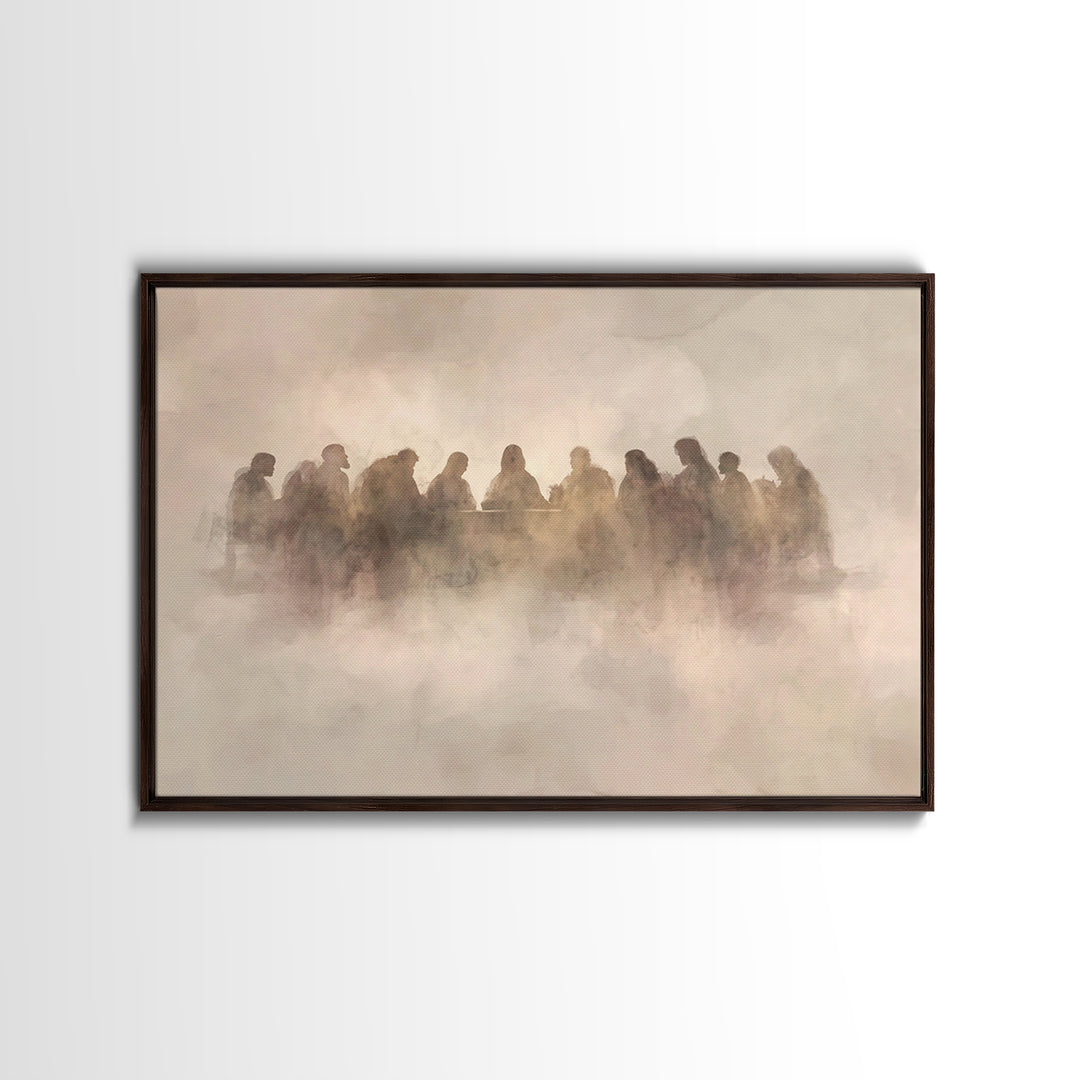 Eternal Peace Gathering | Framed Canvas Print | Christian Wall Art | Minimalist Christian Art | Jesus Painting | Christian Art Canvas | Chr